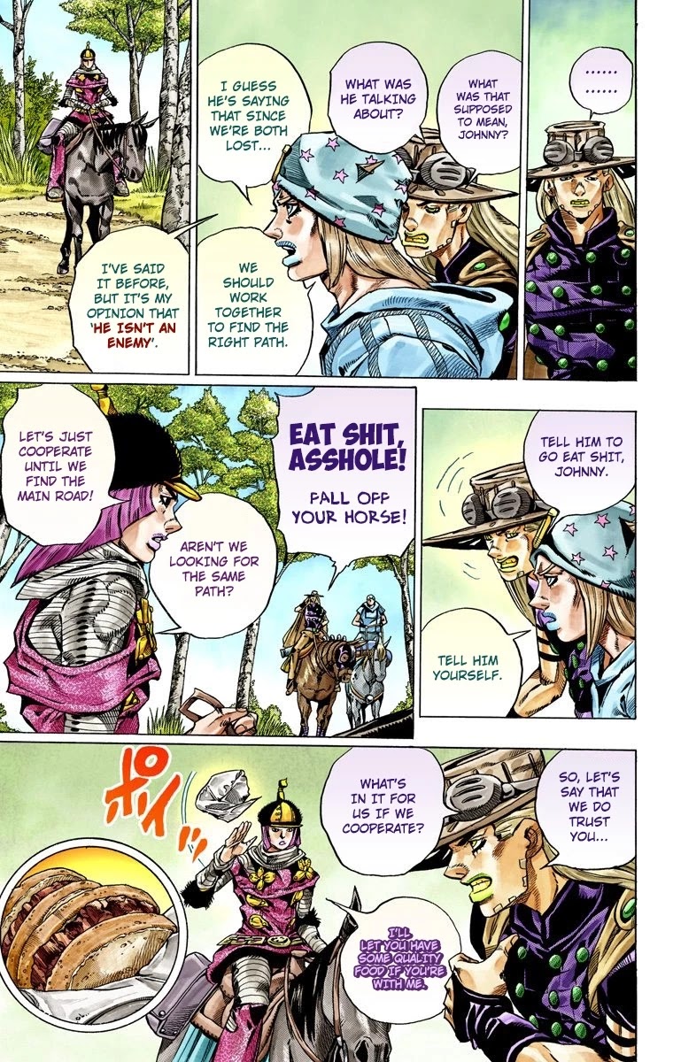 JoJo's Bizarre Adventure Part 7 - Steel Ball Run (Official Colored) Chapter 33 page 36 - Chapter 33: The True Man's World Part 1