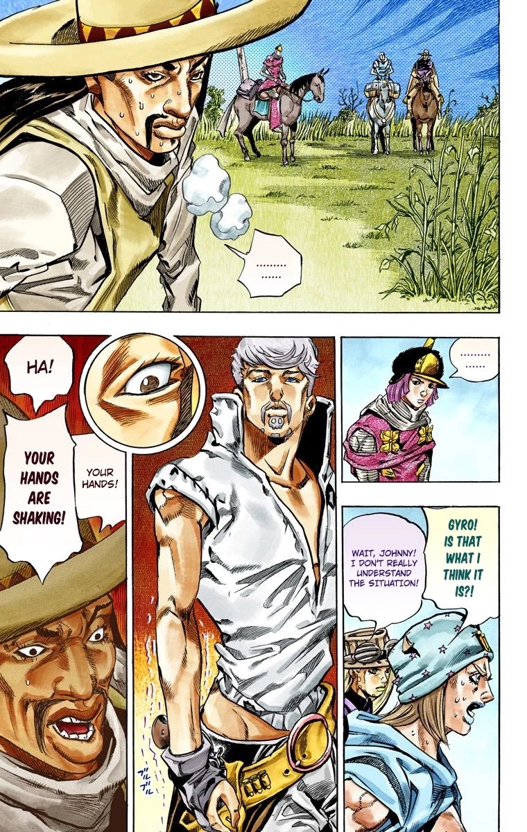 JoJo's Bizarre Adventure Part 7 - Steel Ball Run (Official Colored) Chapter 33 page 45 - Chapter 33: The True Man's World Part 1