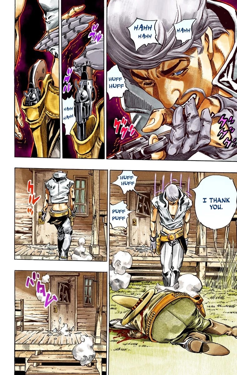 JoJo's Bizarre Adventure Part 7 - Steel Ball Run (Official Colored) Chapter 33 page 54 - Chapter 33: The True Man's World Part 1