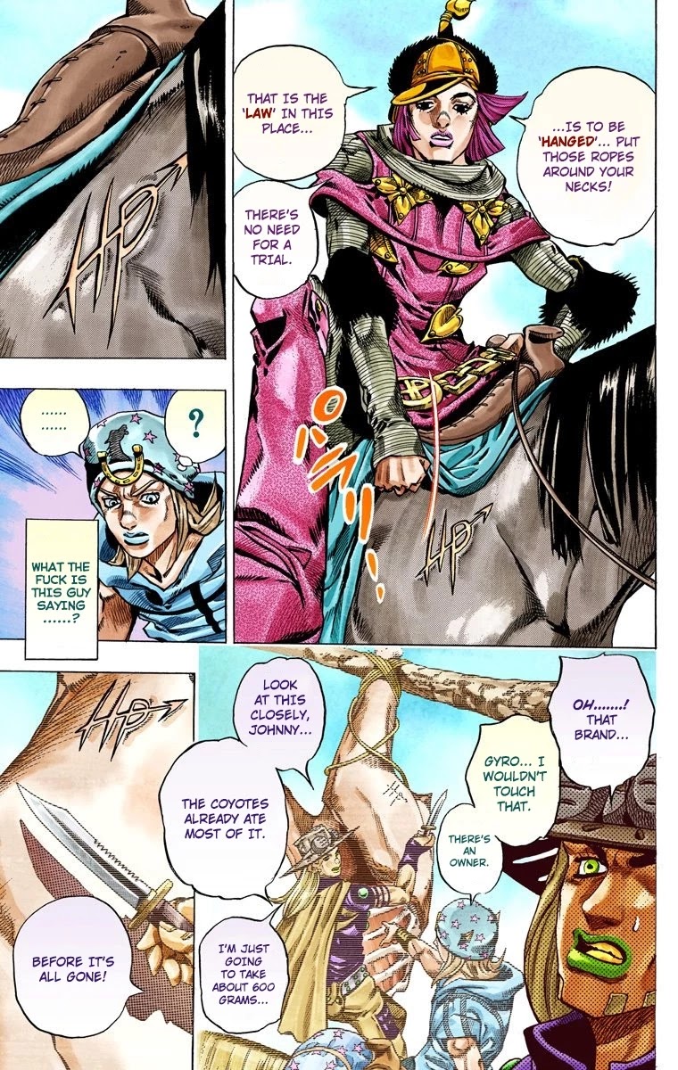 JoJo's Bizarre Adventure Part 7 - Steel Ball Run (Official Colored) Chapter 33 page 6 - Chapter 33: The True Man's World Part 1