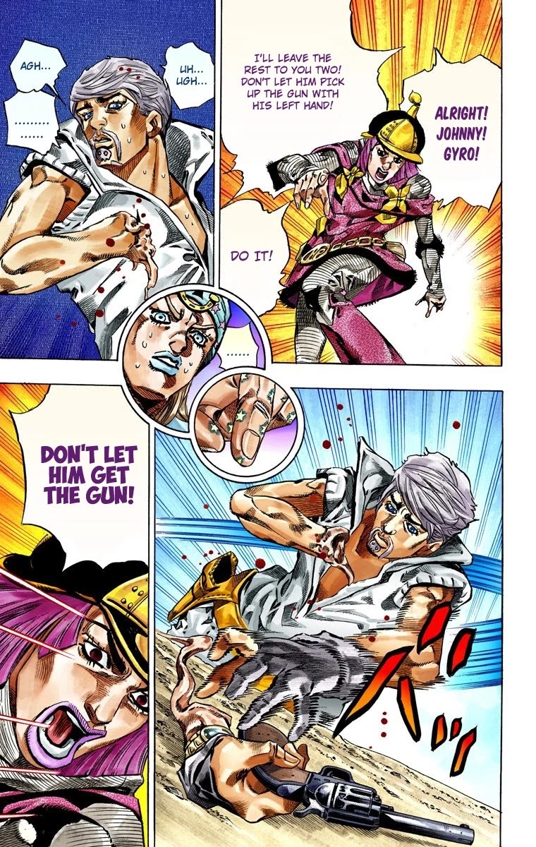 JoJo's Bizarre Adventure Part 7 - Steel Ball Run (Official Colored) Chapter 34 page 36 - Chapter 34: The True Man's World Part 2