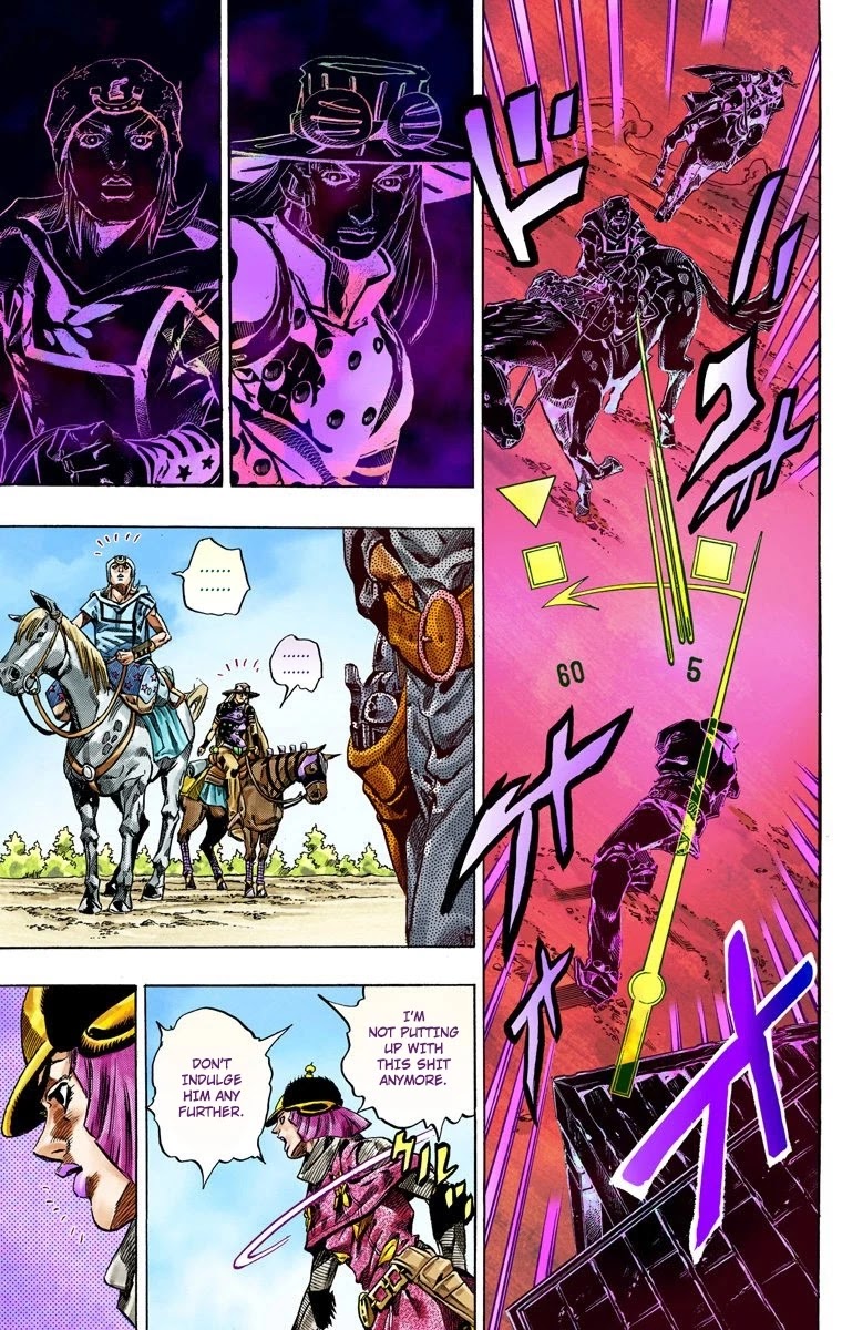 JoJo's Bizarre Adventure Part 7 - Steel Ball Run (Official Colored) Chapter 34 page 38 - Chapter 34: The True Man's World Part 2