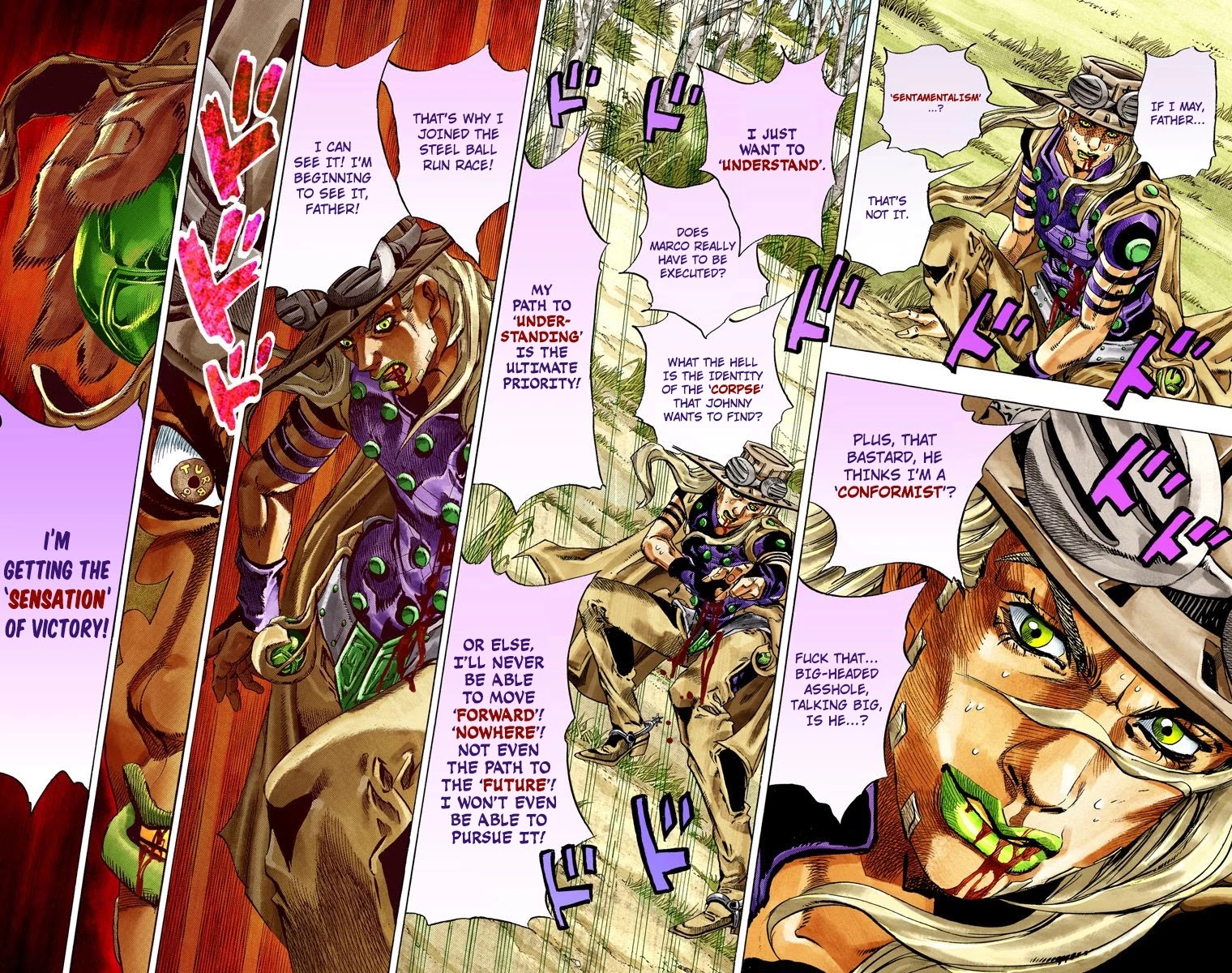 JoJo's Bizarre Adventure Part 7 - Steel Ball Run (Official Colored) Chapter 35 page 18 - Chapter 35: The True Man's World Part 3