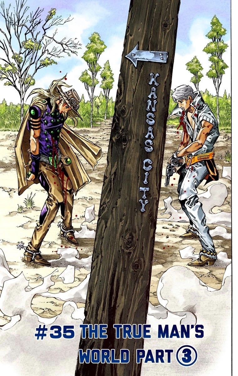 JoJo's Bizarre Adventure Part 7 - Steel Ball Run (Official Colored) Chapter 35 page 2 - Chapter 35: The True Man's World Part 3