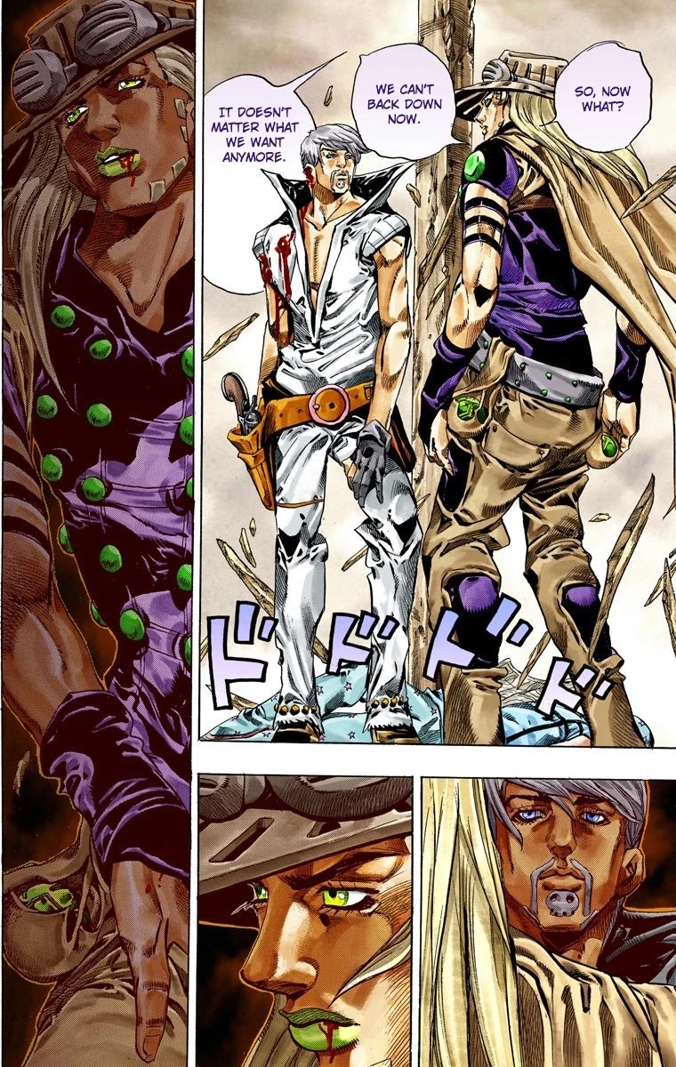 JoJo's Bizarre Adventure Part 7 - Steel Ball Run (Official Colored) Chapter 35 page 28 - Chapter 35: The True Man's World Part 3
