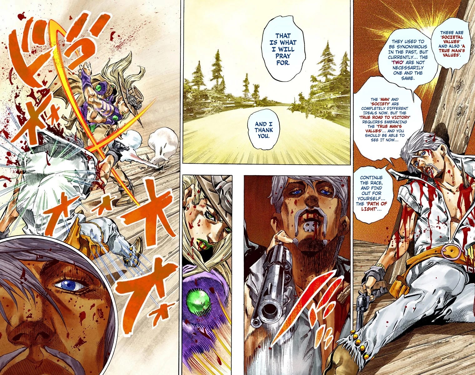 JoJo's Bizarre Adventure Part 7 - Steel Ball Run (Official Colored) Chapter 35 page 43 - Chapter 35: The True Man's World Part 3