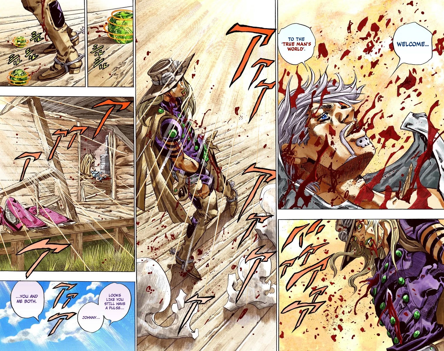 JoJo's Bizarre Adventure Part 7 - Steel Ball Run (Official Colored) Chapter 35 page 44 - Chapter 35: The True Man's World Part 3