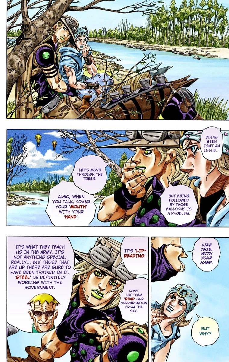 JoJo's Bizarre Adventure Part 7 - Steel Ball Run (Official Colored) Chapter 36 page 11 - Chapter 36: The Green Tombstone Part 1