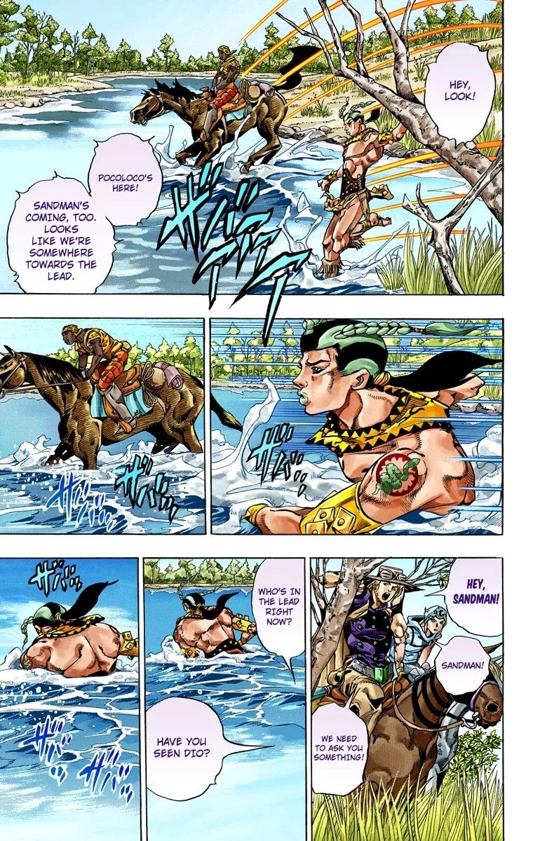 JoJo's Bizarre Adventure Part 7 - Steel Ball Run (Official Colored) Chapter 36 page 12 - Chapter 36: The Green Tombstone Part 1