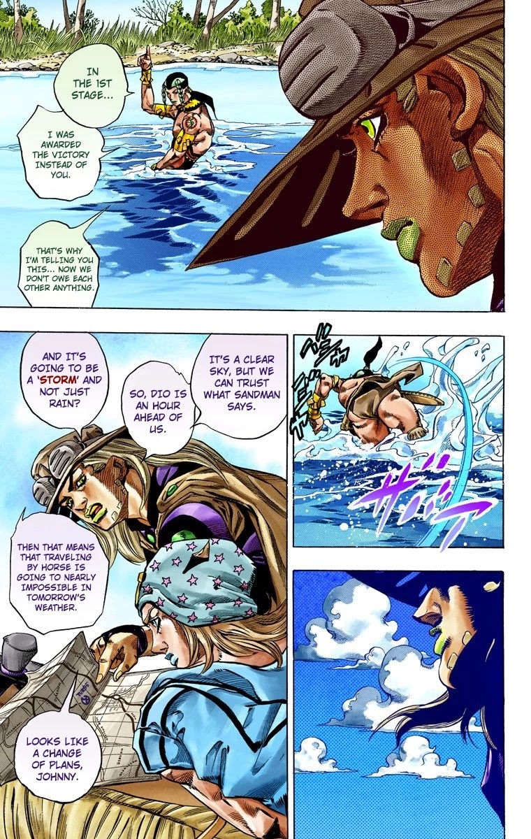 JoJo's Bizarre Adventure Part 7 - Steel Ball Run (Official Colored) Chapter 36 page 14 - Chapter 36: The Green Tombstone Part 1