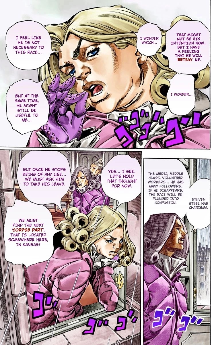 JoJo's Bizarre Adventure Part 7 - Steel Ball Run (Official Colored) Chapter 36 page 22 - Chapter 36: The Green Tombstone Part 1