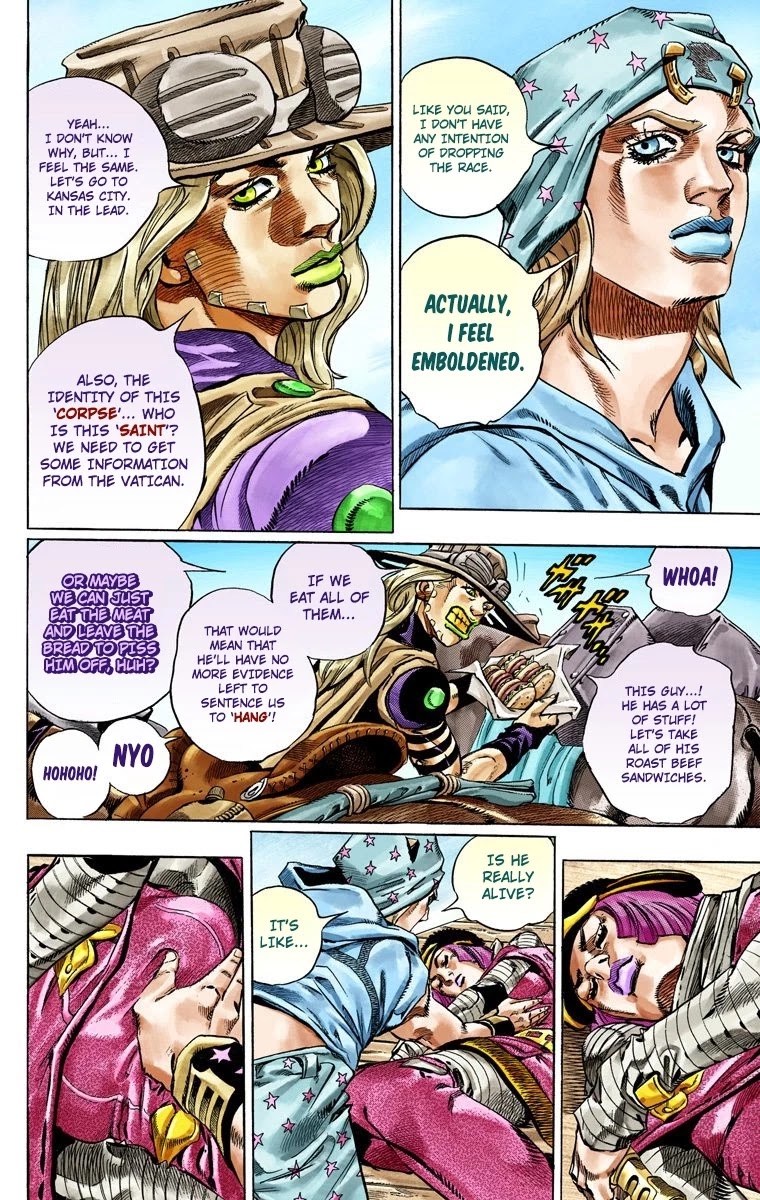 JoJo's Bizarre Adventure Part 7 - Steel Ball Run (Official Colored) Chapter 36 page 8 - Chapter 36: The Green Tombstone Part 1