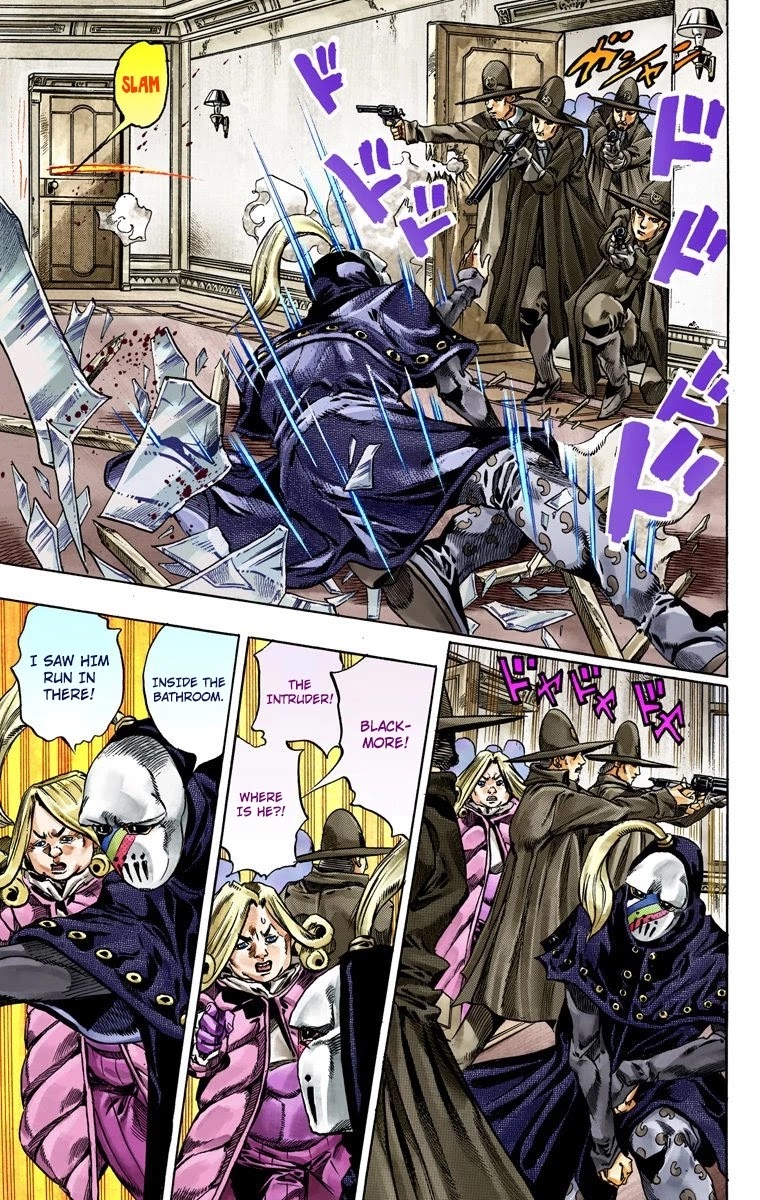 JoJo's Bizarre Adventure Part 7 - Steel Ball Run (Official Colored) Chapter 37 page 12 - Chapter 37: The Green Tombstone Part 2