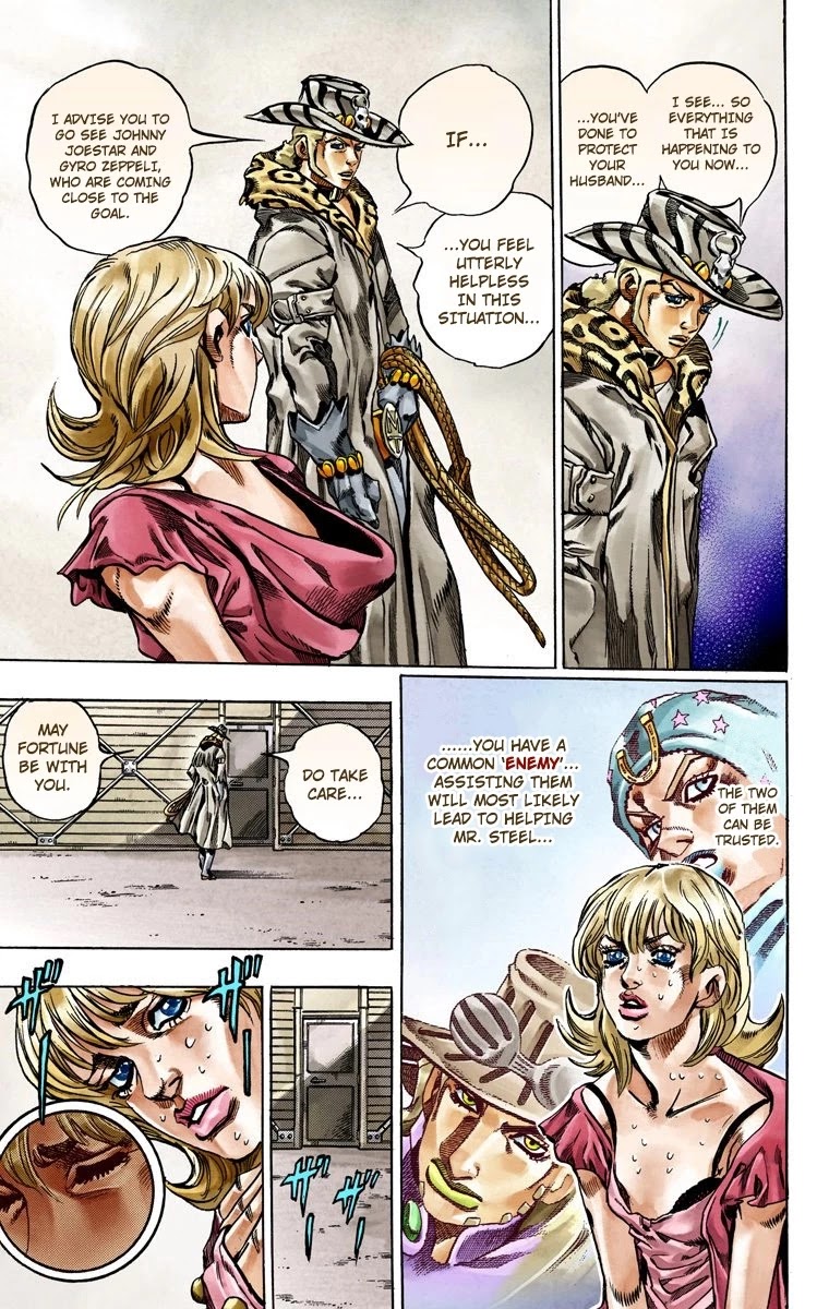 JoJo's Bizarre Adventure Part 7 - Steel Ball Run (Official Colored) Chapter 37 page 24 - Chapter 37: The Green Tombstone Part 2