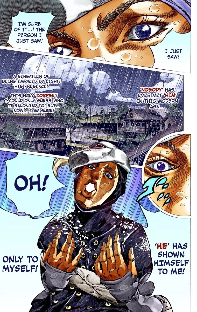 JoJo's Bizarre Adventure Part 7 - Steel Ball Run (Official Colored) Chapter 38 page 12 - Chapter 38: Catch the Rainbow (On That Stormy Night) Part 1