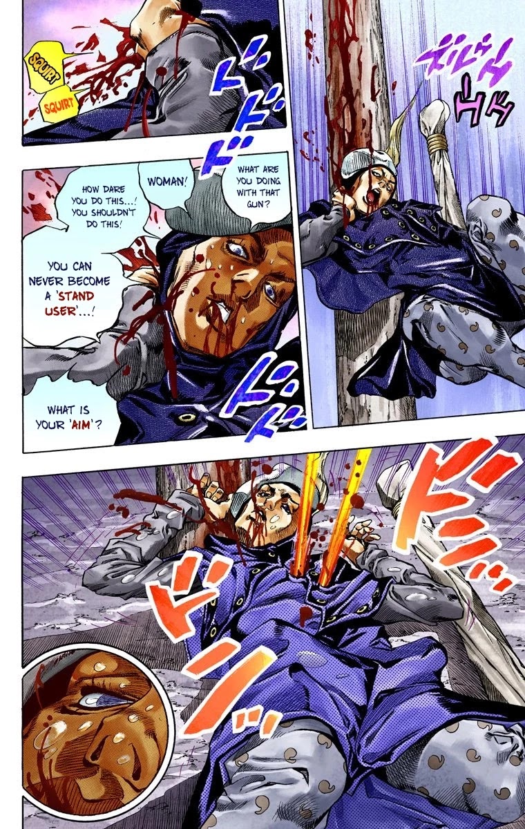 JoJo's Bizarre Adventure Part 7 - Steel Ball Run (Official Colored) Chapter 38 page 14 - Chapter 38: Catch the Rainbow (On That Stormy Night) Part 1