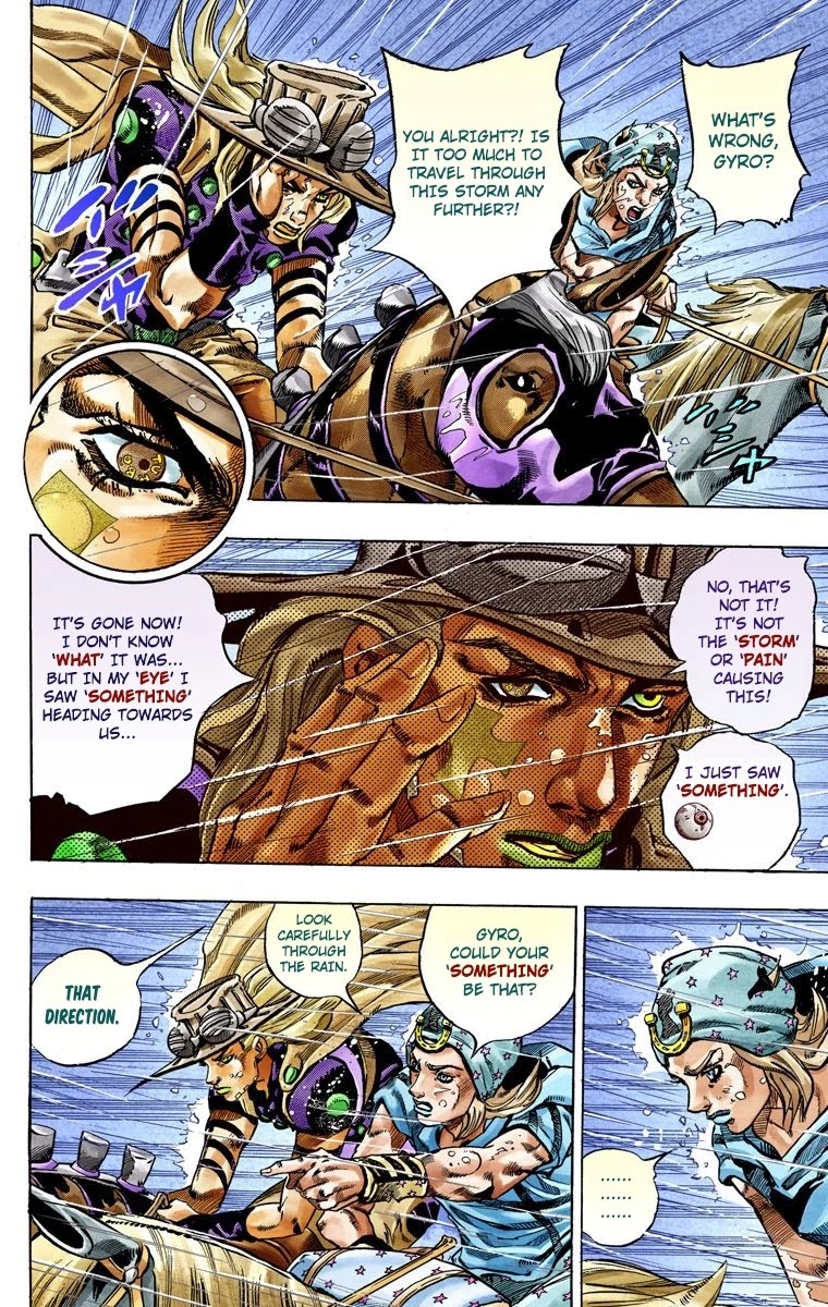 JoJo's Bizarre Adventure Part 7 - Steel Ball Run (Official Colored) Chapter 38 page 19 - Chapter 38: Catch the Rainbow (On That Stormy Night) Part 1