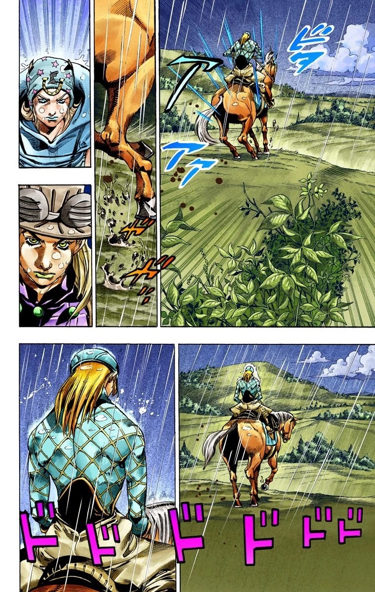 JoJo's Bizarre Adventure Part 7 - Steel Ball Run (Official Colored) Chapter 38 page 22 - Chapter 38: Catch the Rainbow (On That Stormy Night) Part 1