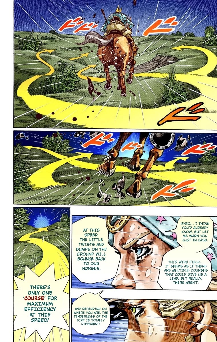 JoJo's Bizarre Adventure Part 7 - Steel Ball Run (Official Colored) Chapter 38 page 28 - Chapter 38: Catch the Rainbow (On That Stormy Night) Part 1