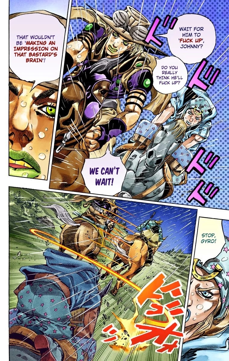 JoJo's Bizarre Adventure Part 7 - Steel Ball Run (Official Colored) Chapter 38 page 30 - Chapter 38: Catch the Rainbow (On That Stormy Night) Part 1