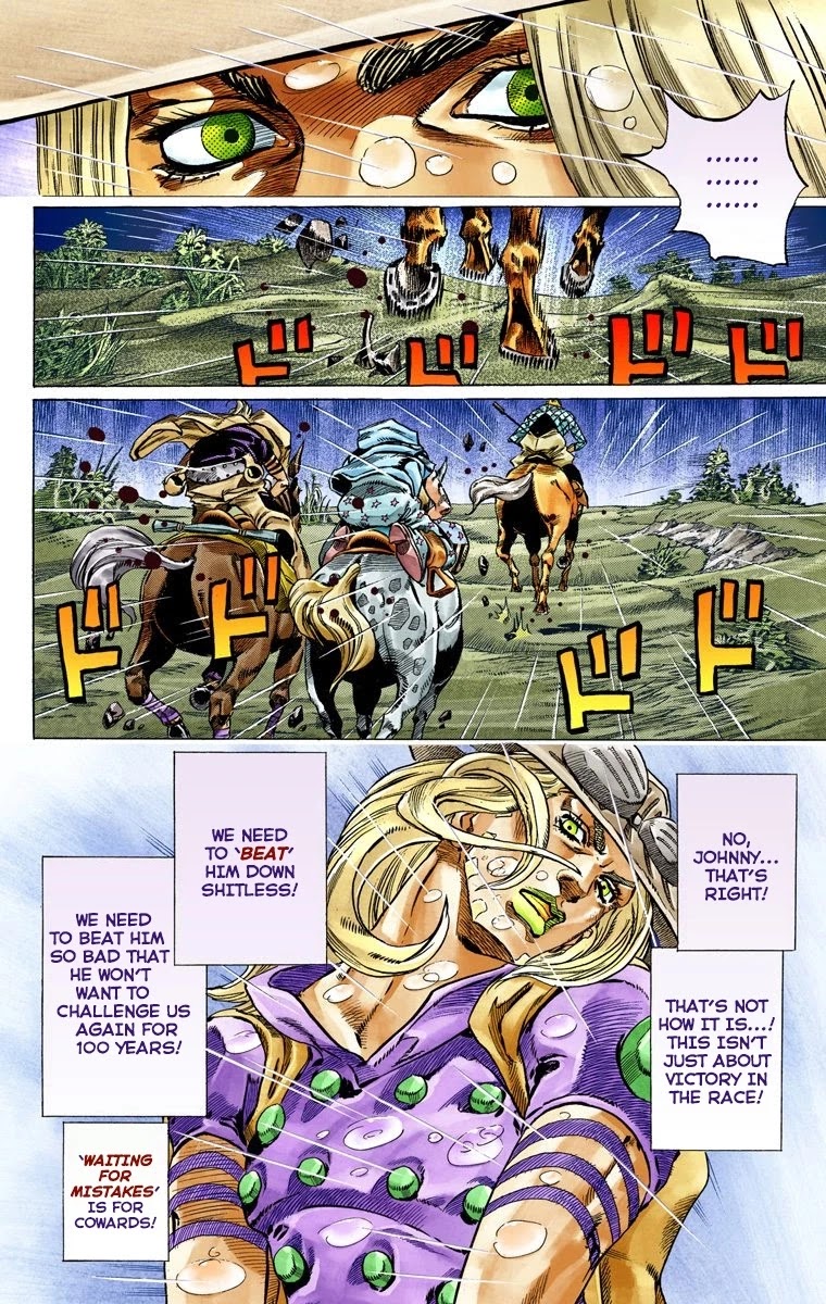 JoJo's Bizarre Adventure Part 7 - Steel Ball Run (Official Colored) Chapter 38 page 33 - Chapter 38: Catch the Rainbow (On That Stormy Night) Part 1