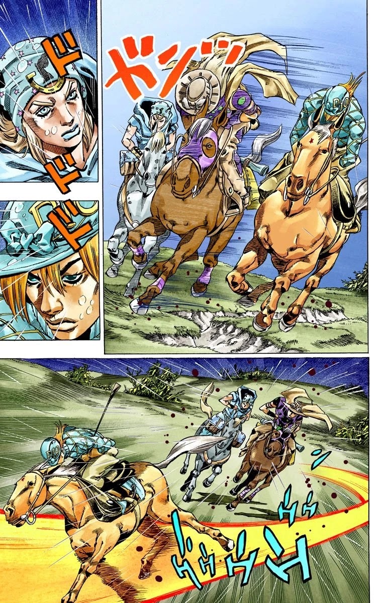 JoJo's Bizarre Adventure Part 7 - Steel Ball Run (Official Colored) Chapter 38 page 34 - Chapter 38: Catch the Rainbow (On That Stormy Night) Part 1