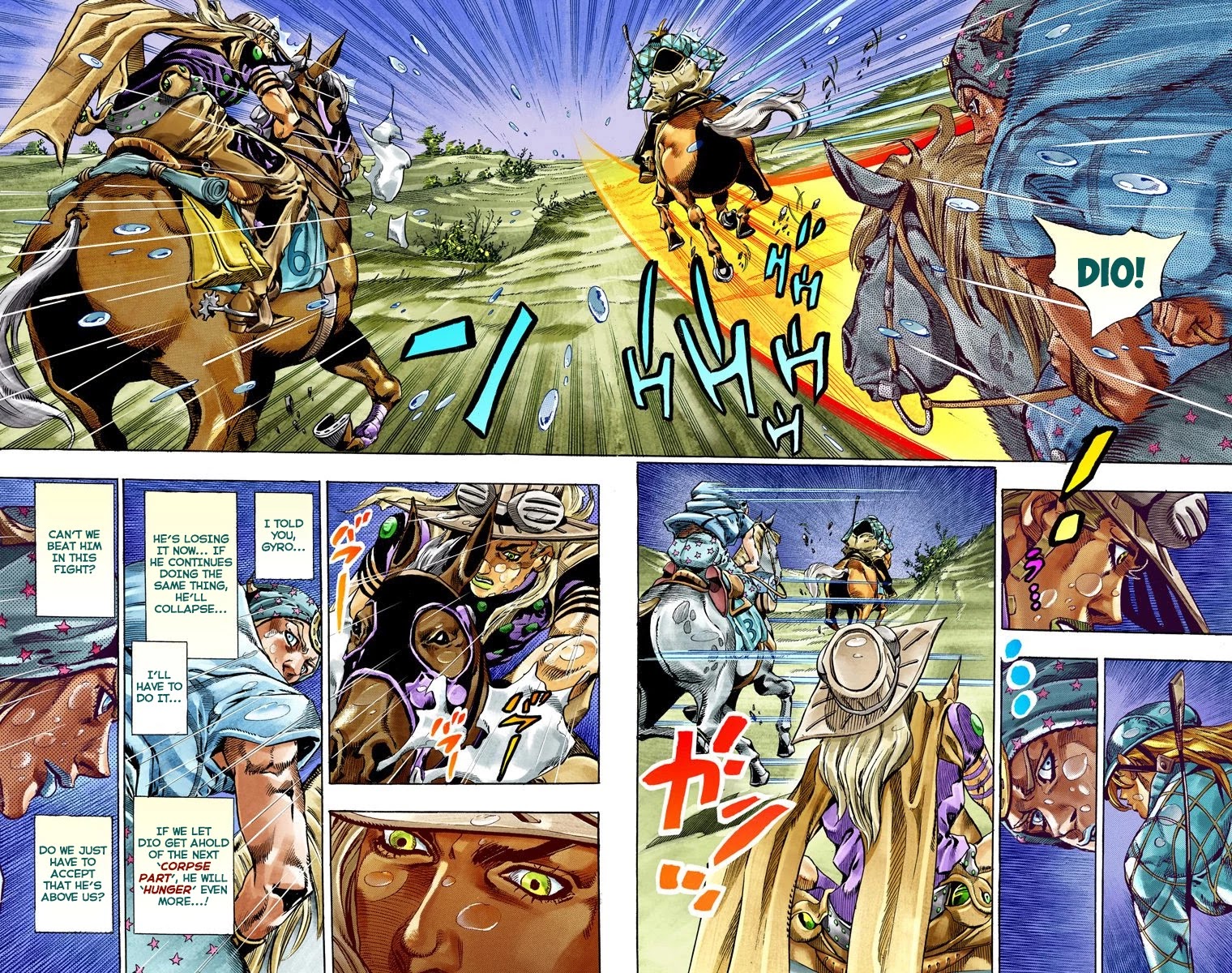JoJo's Bizarre Adventure Part 7 - Steel Ball Run (Official Colored) Chapter 38 page 37 - Chapter 38: Catch the Rainbow (On That Stormy Night) Part 1
