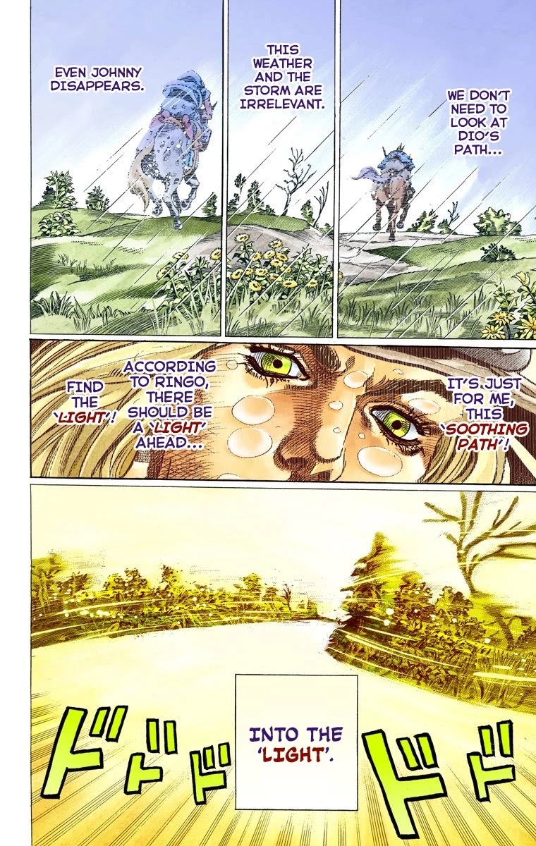 JoJo's Bizarre Adventure Part 7 - Steel Ball Run (Official Colored) Chapter 38 page 40 - Chapter 38: Catch the Rainbow (On That Stormy Night) Part 1