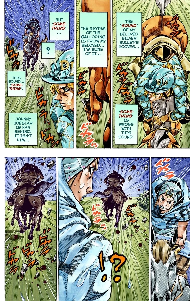 JoJo's Bizarre Adventure Part 7 - Steel Ball Run (Official Colored) Chapter 38 page 42 - Chapter 38: Catch the Rainbow (On That Stormy Night) Part 1