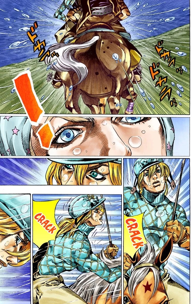 JoJo's Bizarre Adventure Part 7 - Steel Ball Run (Official Colored) Chapter 38 page 43 - Chapter 38: Catch the Rainbow (On That Stormy Night) Part 1