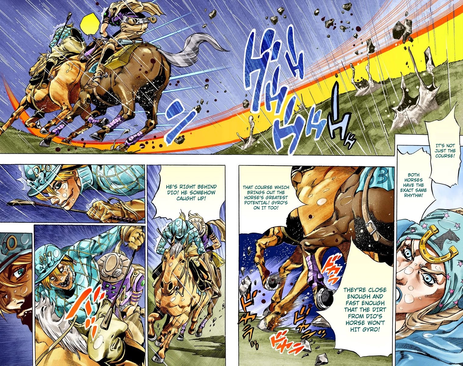JoJo's Bizarre Adventure Part 7 - Steel Ball Run (Official Colored) Chapter 38 page 47 - Chapter 38: Catch the Rainbow (On That Stormy Night) Part 1