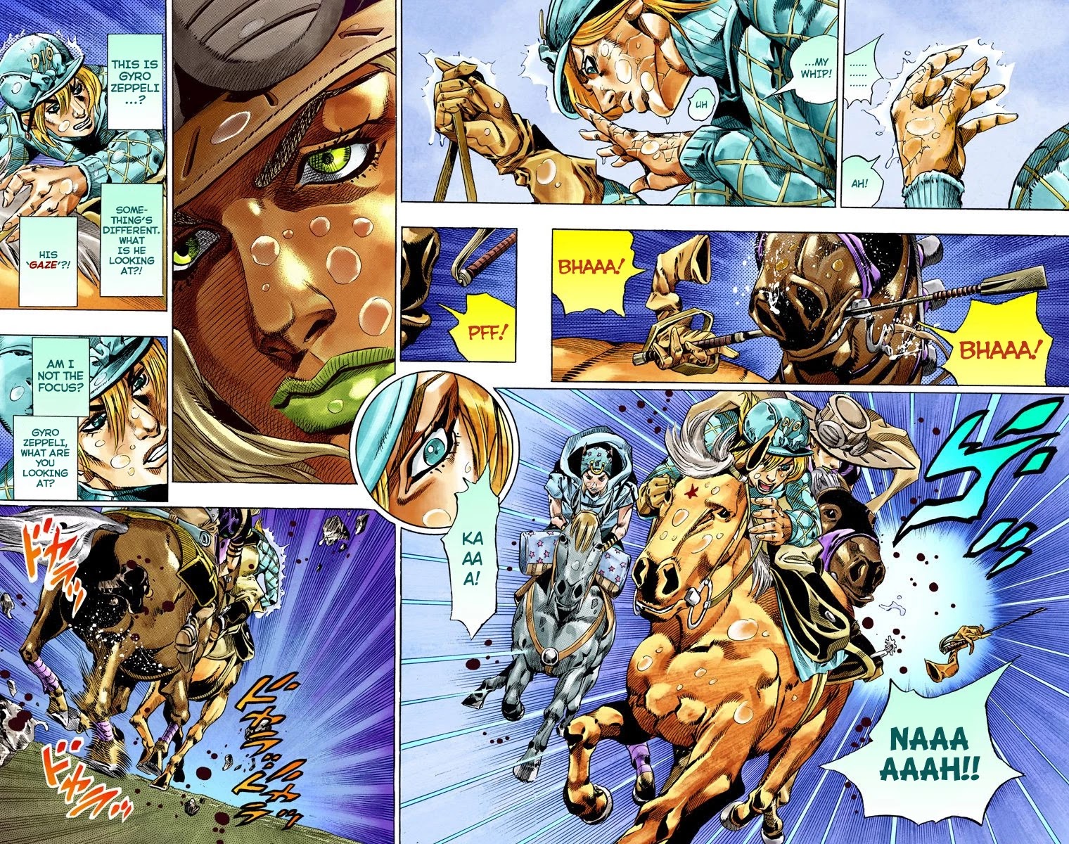 JoJo's Bizarre Adventure Part 7 - Steel Ball Run (Official Colored) Chapter 38 page 48 - Chapter 38: Catch the Rainbow (On That Stormy Night) Part 1