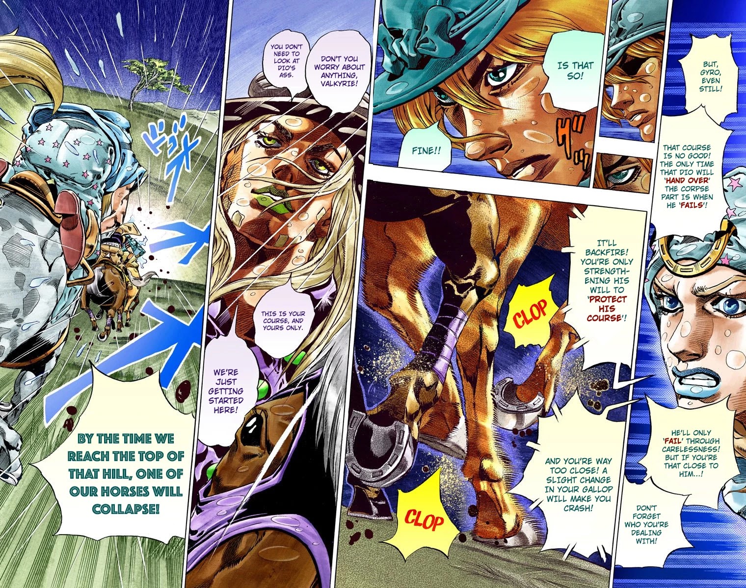 JoJo's Bizarre Adventure Part 7 - Steel Ball Run (Official Colored) Chapter 38 page 49 - Chapter 38: Catch the Rainbow (On That Stormy Night) Part 1