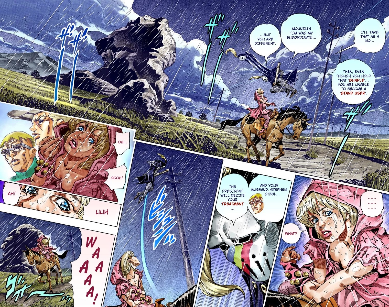 JoJo's Bizarre Adventure Part 7 - Steel Ball Run (Official Colored) Chapter 38 page 5 - Chapter 38: Catch the Rainbow (On That Stormy Night) Part 1