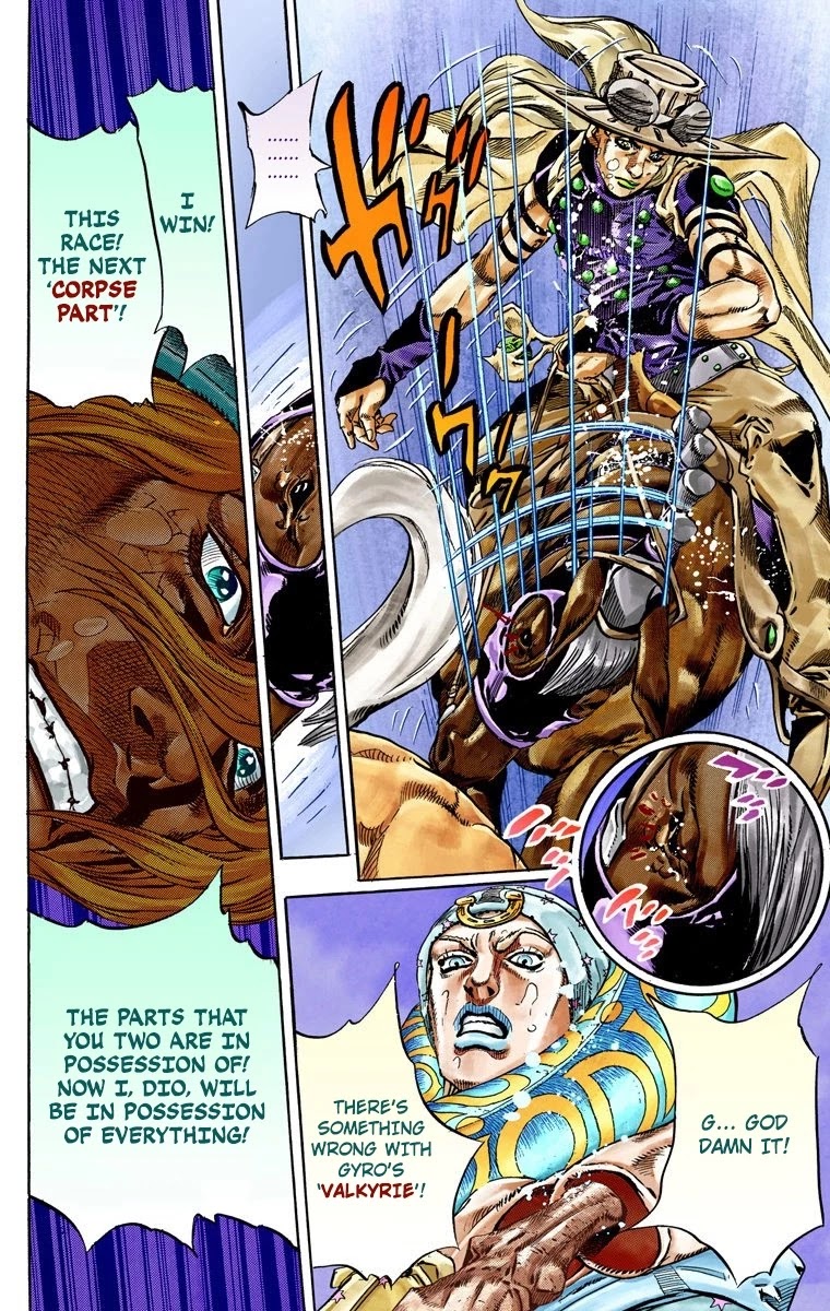 JoJo's Bizarre Adventure Part 7 - Steel Ball Run (Official Colored) Chapter 39 page 11 - Chapter 39: Catch the Rainbow (On That Stormy Night) Part 2