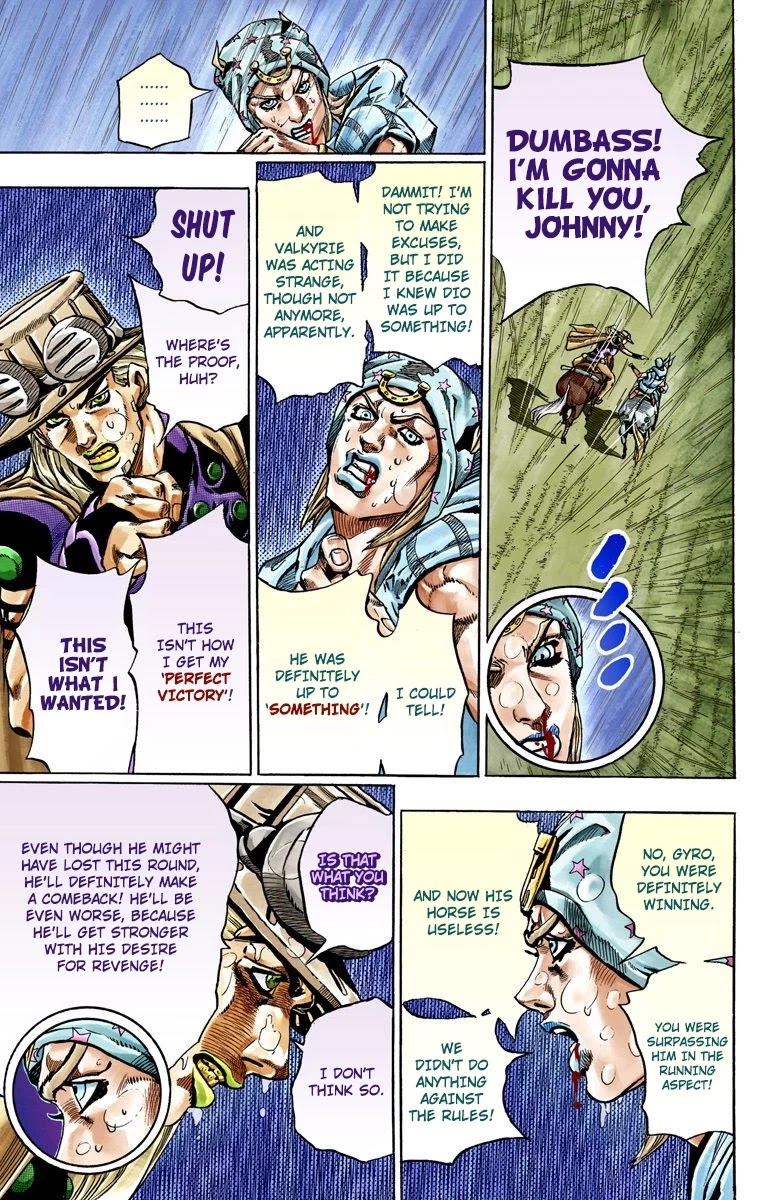 JoJo's Bizarre Adventure Part 7 - Steel Ball Run (Official Colored) Chapter 39 page 19 - Chapter 39: Catch the Rainbow (On That Stormy Night) Part 2