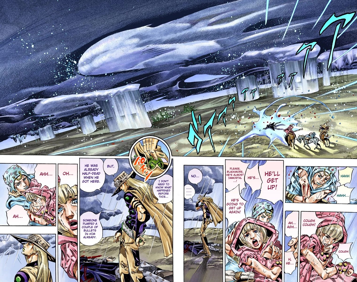 JoJo's Bizarre Adventure Part 7 - Steel Ball Run (Official Colored) Chapter 39 page 46 - Chapter 39: Catch the Rainbow (On That Stormy Night) Part 2