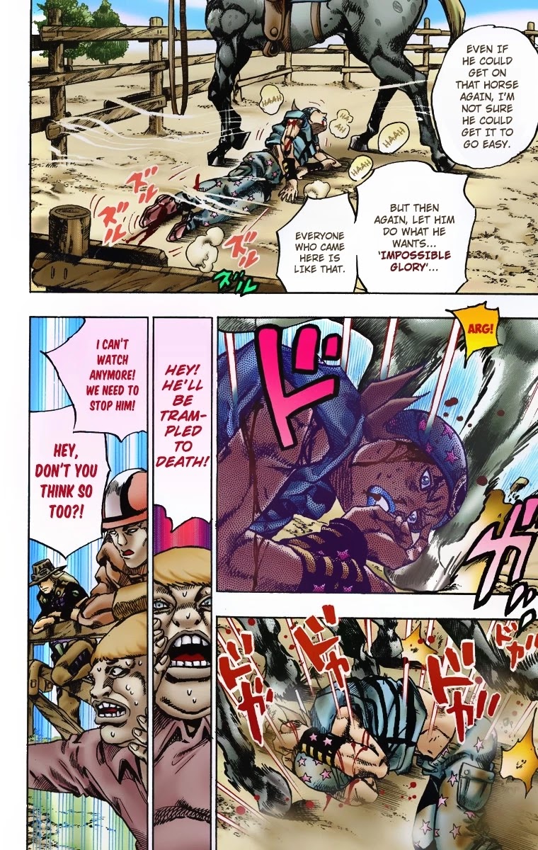 JoJo's Bizarre Adventure Part 7 - Steel Ball Run (Official Colored) Chapter 4 page 10 - Chapter 4: September 25 1890 - 3 Hours to Start