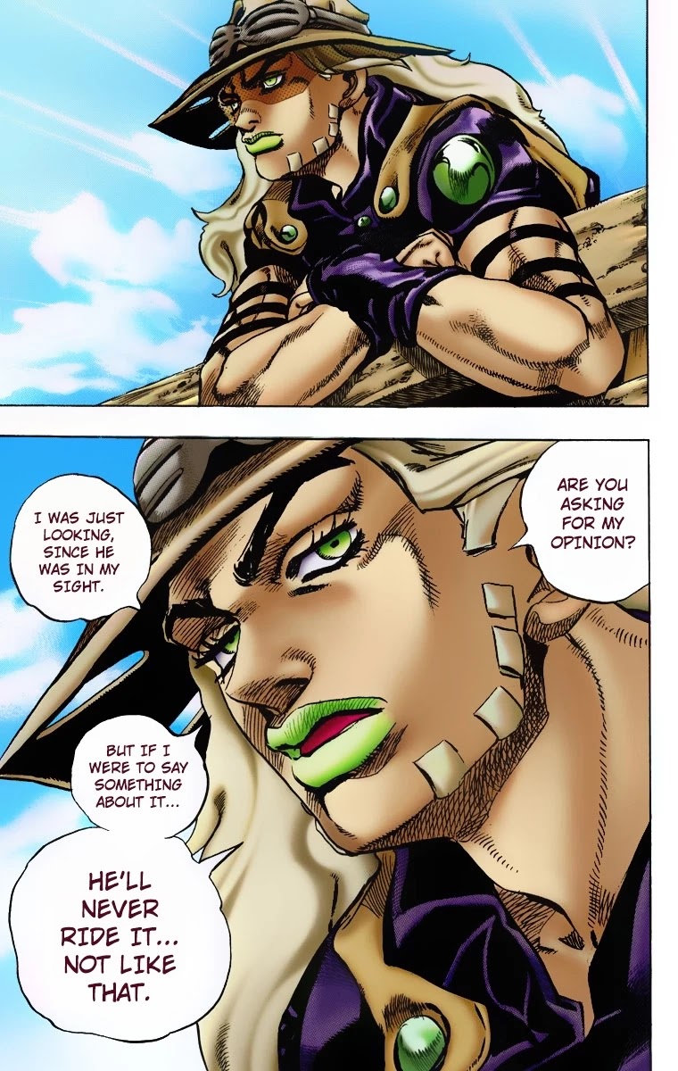 JoJo's Bizarre Adventure Part 7 - Steel Ball Run (Official Colored) Chapter 4 page 11 - Chapter 4: September 25 1890 - 3 Hours to Start