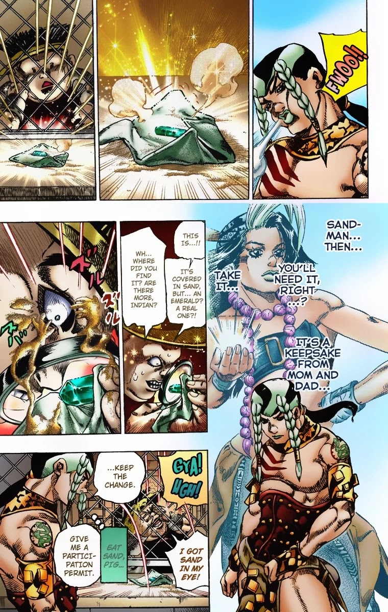 JoJo's Bizarre Adventure Part 7 - Steel Ball Run (Official Colored) Chapter 4 page 15 - Chapter 4: September 25 1890 - 3 Hours to Start