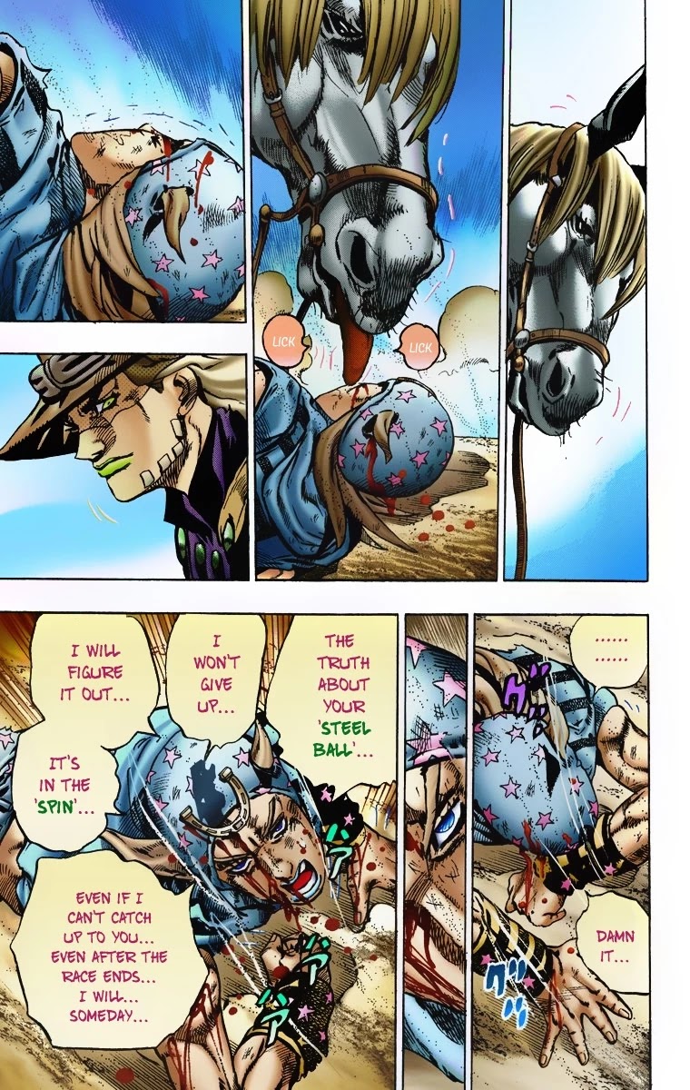 JoJo's Bizarre Adventure Part 7 - Steel Ball Run (Official Colored) Chapter 4 page 22 - Chapter 4: September 25 1890 - 3 Hours to Start