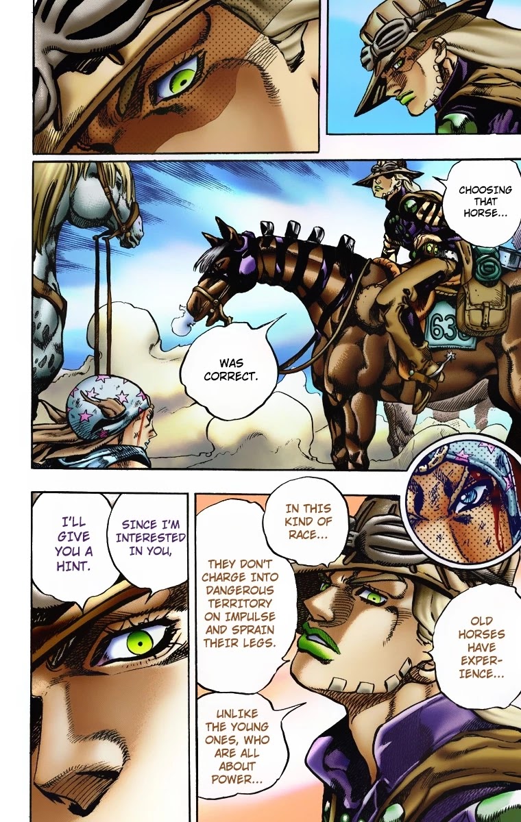 JoJo's Bizarre Adventure Part 7 - Steel Ball Run (Official Colored) Chapter 4 page 23 - Chapter 4: September 25 1890 - 3 Hours to Start