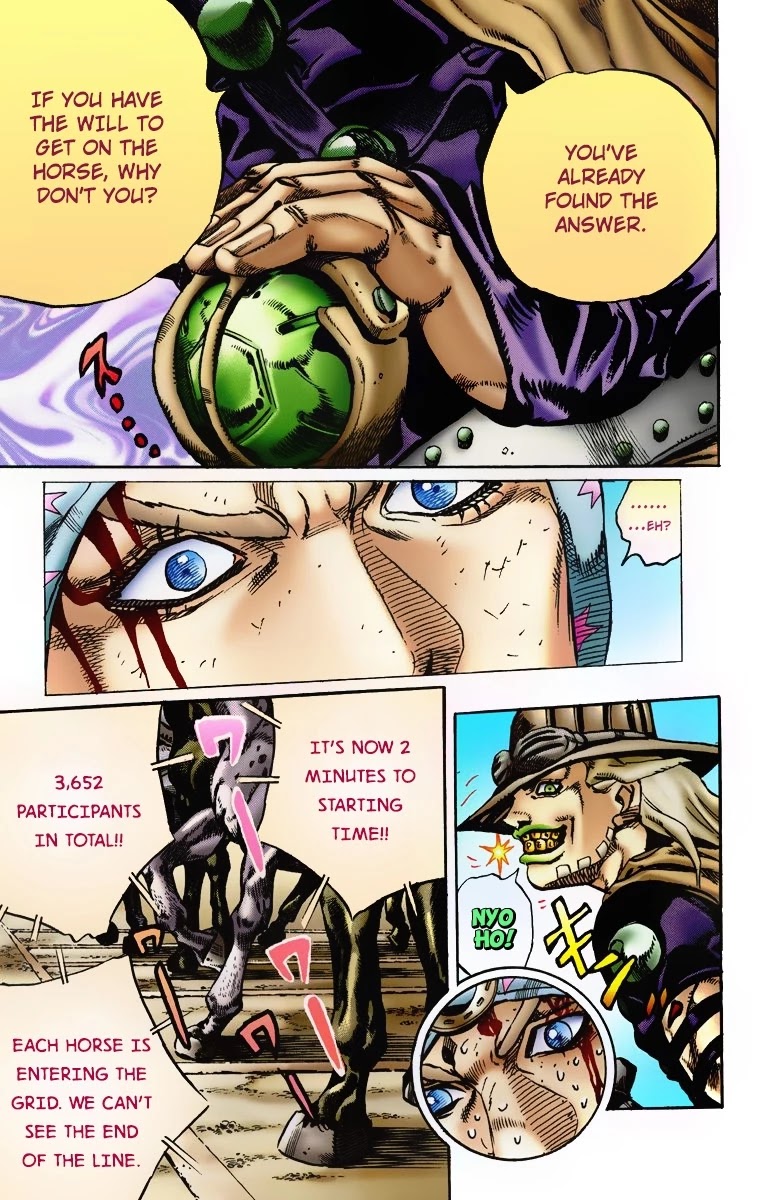JoJo's Bizarre Adventure Part 7 - Steel Ball Run (Official Colored) Chapter 4 page 24 - Chapter 4: September 25 1890 - 3 Hours to Start