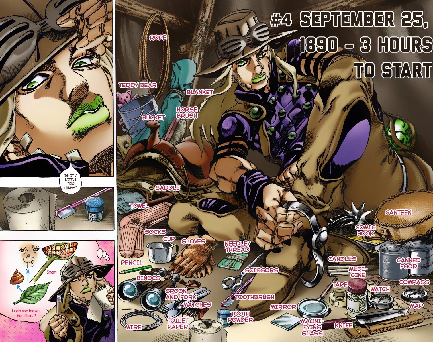 JoJo's Bizarre Adventure Part 7 - Steel Ball Run (Official Colored) Chapter 4 page 3 - Chapter 4: September 25 1890 - 3 Hours to Start