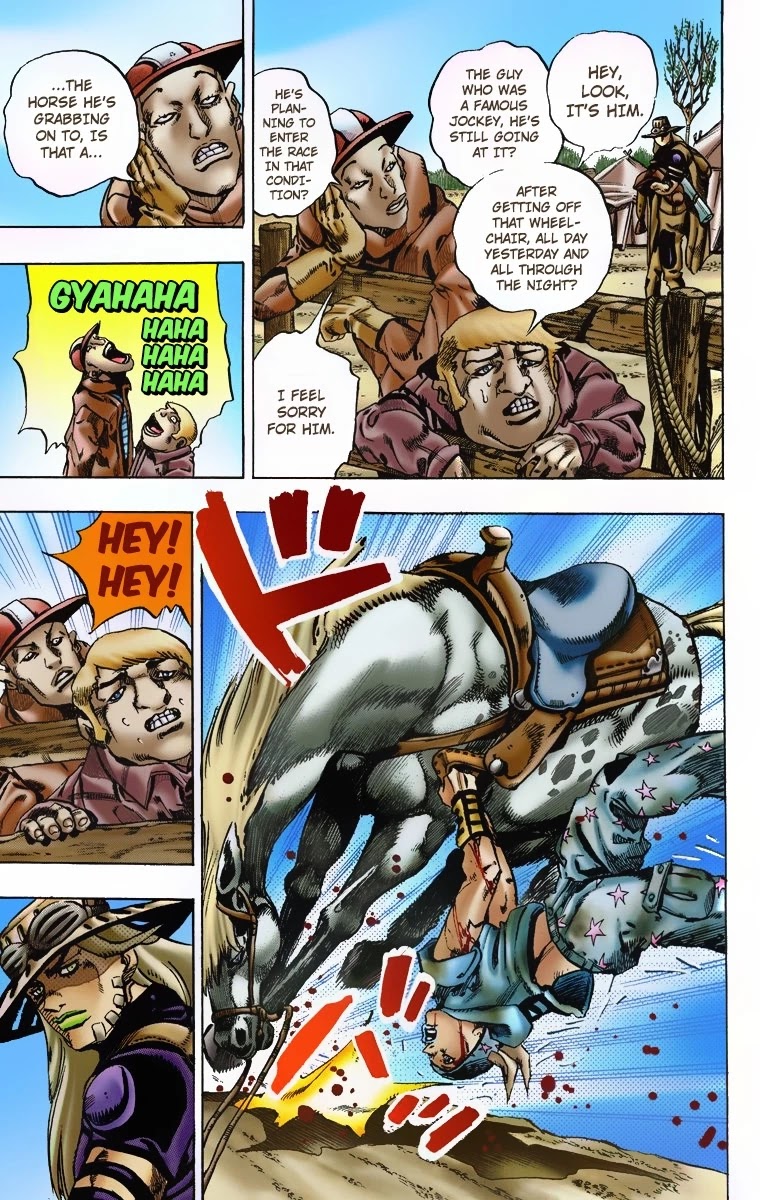 JoJo's Bizarre Adventure Part 7 - Steel Ball Run (Official Colored) Chapter 4 page 7 - Chapter 4: September 25 1890 - 3 Hours to Start