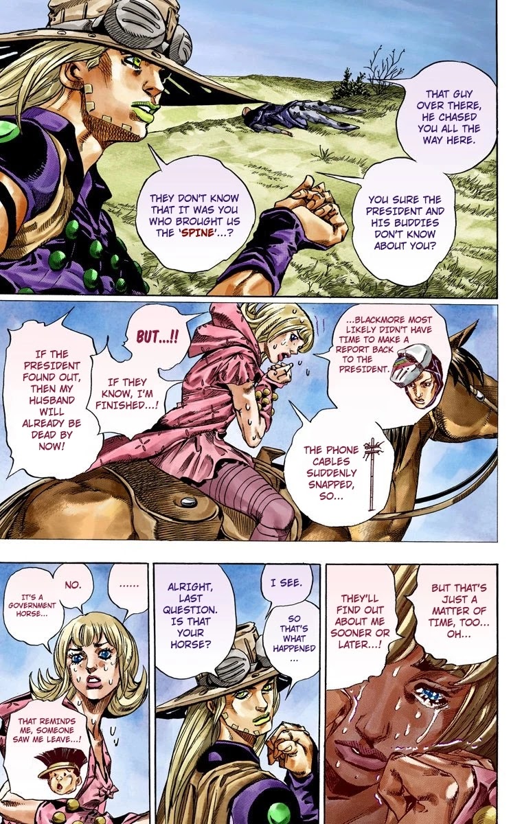 JoJo's Bizarre Adventure Part 7 - Steel Ball Run (Official Colored) Chapter 40 page 23 - Chapter 40: A Silent Way Part 1