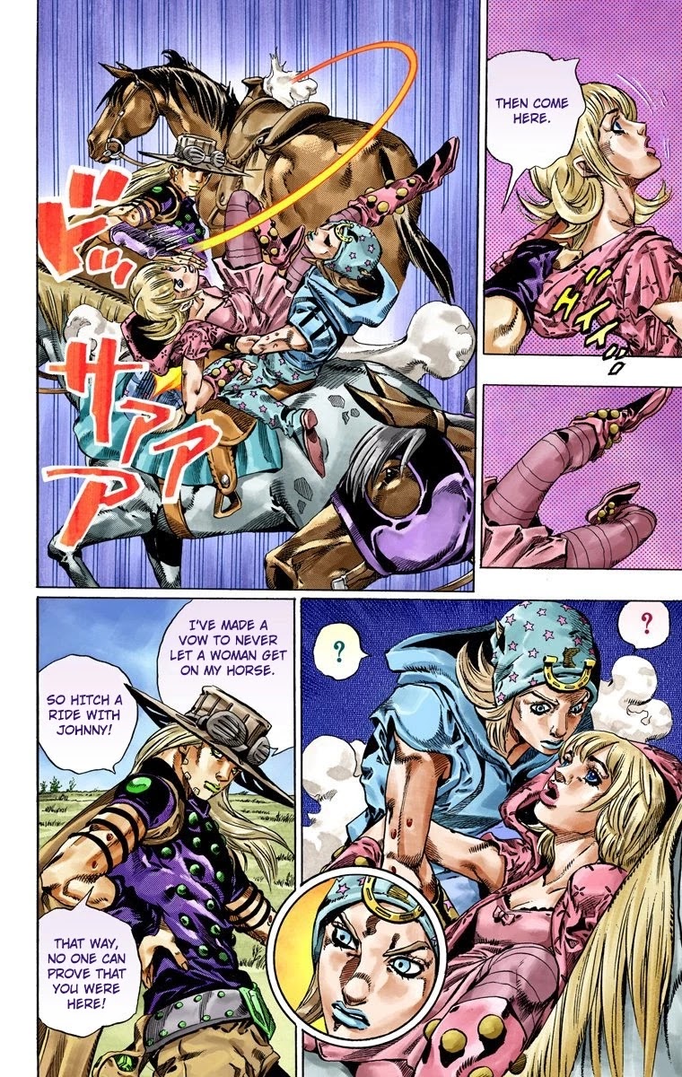 JoJo's Bizarre Adventure Part 7 - Steel Ball Run (Official Colored) Chapter 40 page 24 - Chapter 40: A Silent Way Part 1