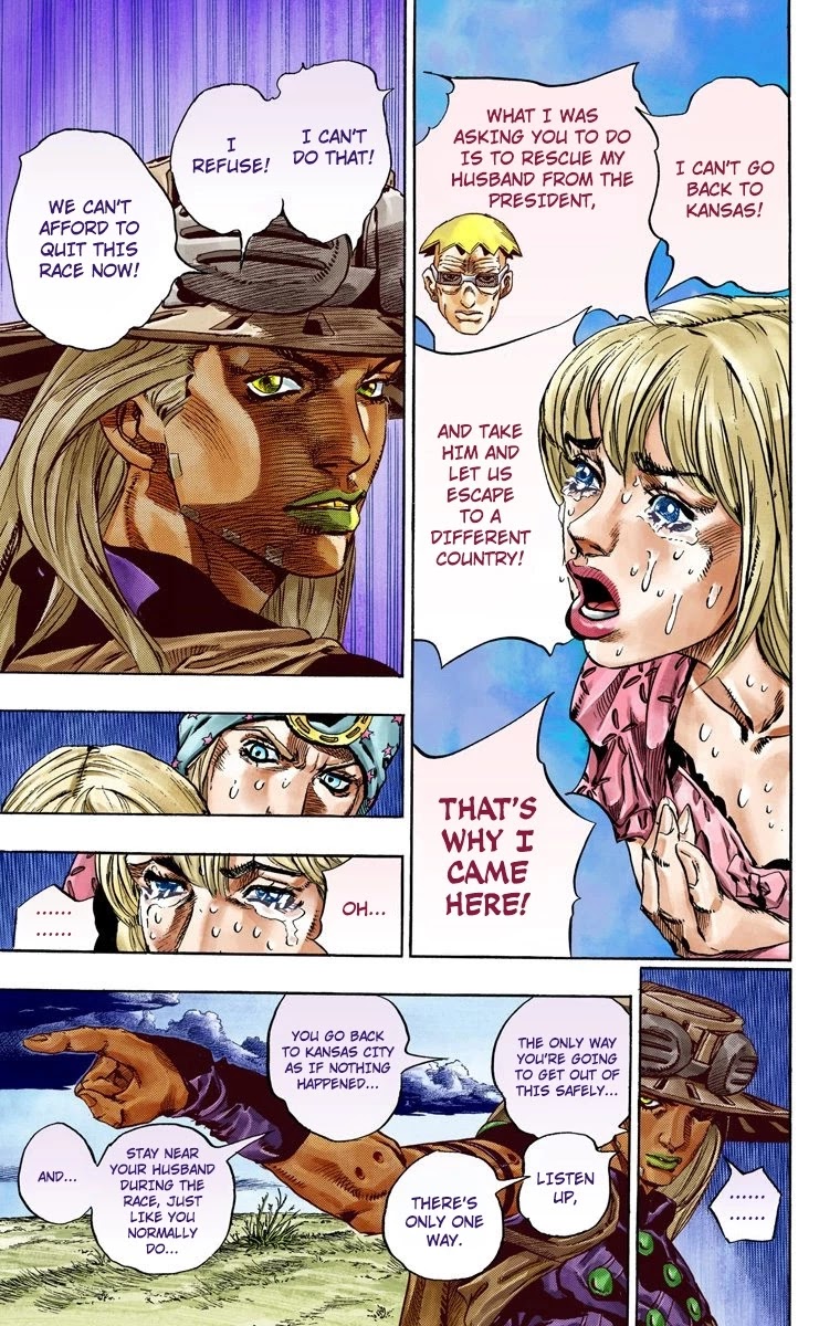 JoJo's Bizarre Adventure Part 7 - Steel Ball Run (Official Colored) Chapter 40 page 27 - Chapter 40: A Silent Way Part 1