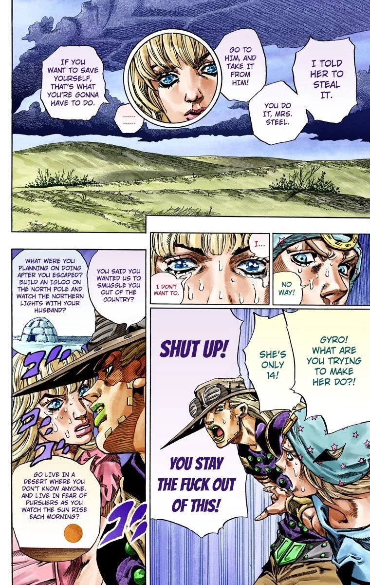 JoJo's Bizarre Adventure Part 7 - Steel Ball Run (Official Colored) Chapter 40 page 29 - Chapter 40: A Silent Way Part 1