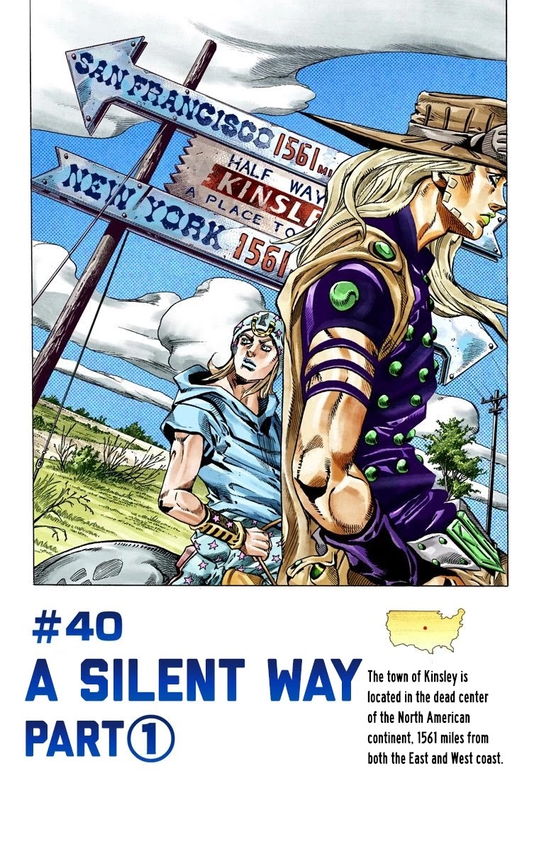 JoJo's Bizarre Adventure Part 7 - Steel Ball Run (Official Colored) Chapter 40 page 3 - Chapter 40: A Silent Way Part 1